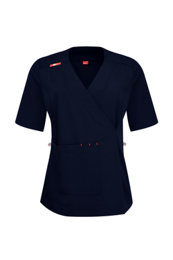 Топ с запахом медицинский женский Йошо, нэви хлопок