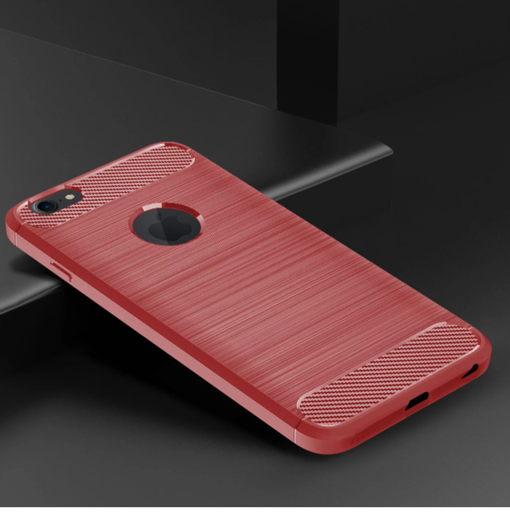 Чехол для iPhone 6 Plus (iPhone 6S Plus) цвет Red (красный), серия Carbon от Caseport