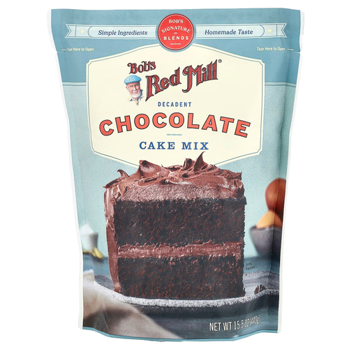 Bob's Red Mill, Decadent, смесь для шоколадного торта, 440 г (15,5 унции)