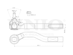 Наконечник рулевой левый UNIO SSP-10167