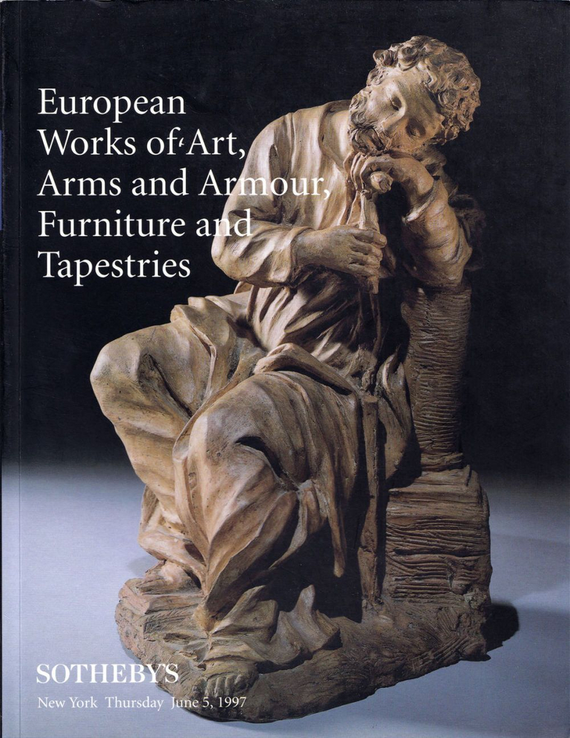 Каталог аукциона Sotheby's, Нью-Йорк, Европейское декоративно-прикладное искусство, оружие и доспехи, мебель и гобелены от 5 июня 1997 года