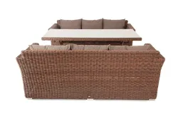"Мокко Дабл" обеденная группа из искусственного ротанга, цвет коричневый