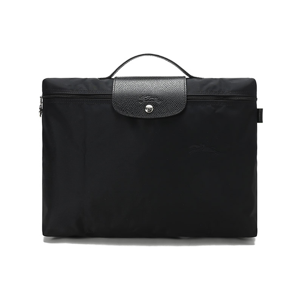 LONGCHAMP Le Pliage Green Canvas Handbag, Laptop Bag, Briefcase Women"s Black