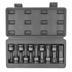 Набор головок-бит TORX ударных 10пр.,1/2''(T30, T40, T45, T50, T55, T60, T70, T80, T90, T100), в кейсе Forsage F-41013MPB
