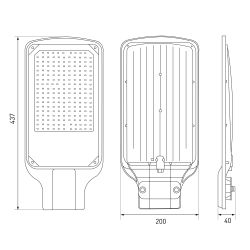 Светильник уличный светодиодный ЭРА SPP-504-0-50K-120 120Вт 12000лм 5000К КСС Д 3 года IP65 | Уличные консольные светильники