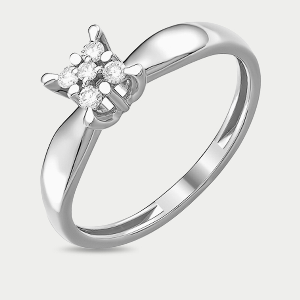 Кольцо помолвочное для женщин из белого золота 585 пробы с бриллиантом (арт. К33115906)