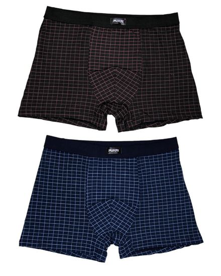 Трусы мужские боксеры(2 шт) Fukai 1022 F,синий+темно-серый
