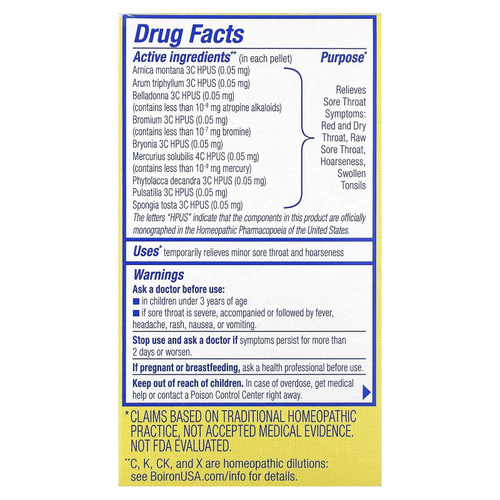 Boiron, ThroatCalm® On The Go, 2 переносных тюбика, 80 гранул в каждом