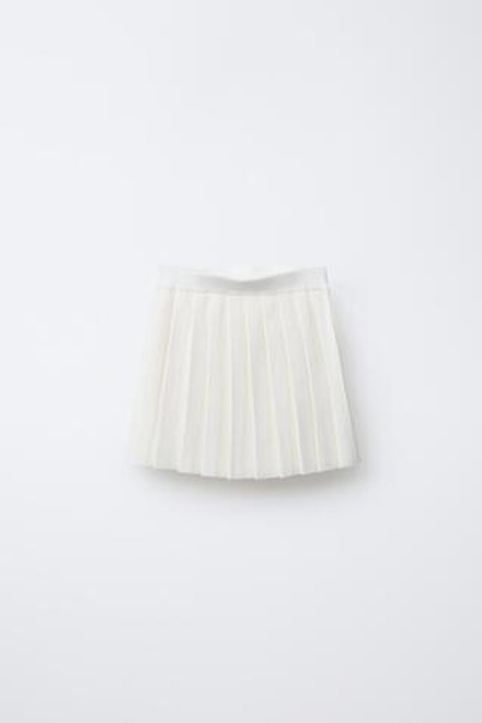 ZARA ЮБКА В СКЛАДКУ, БЕЖЕВЫЙ