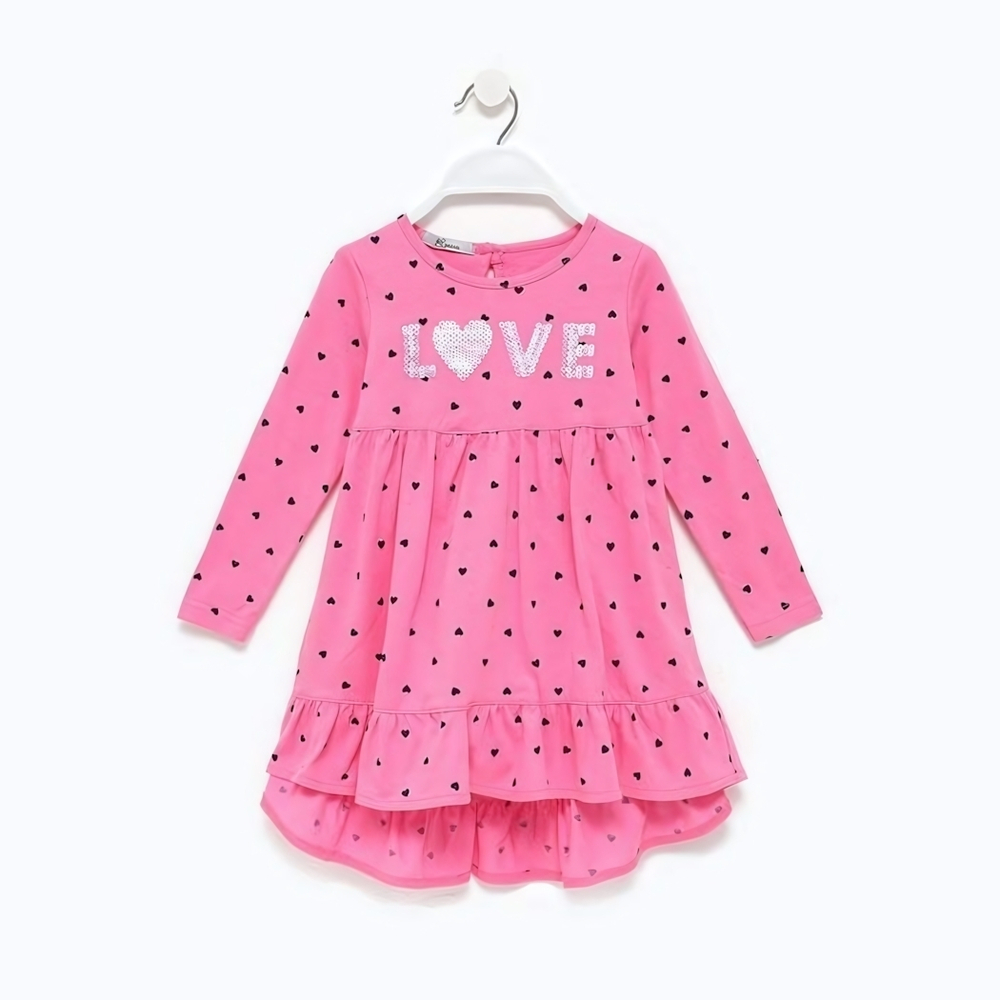 Платье на кулирке А.9-52-5. розовый, р.122 9588716 (Luneva)