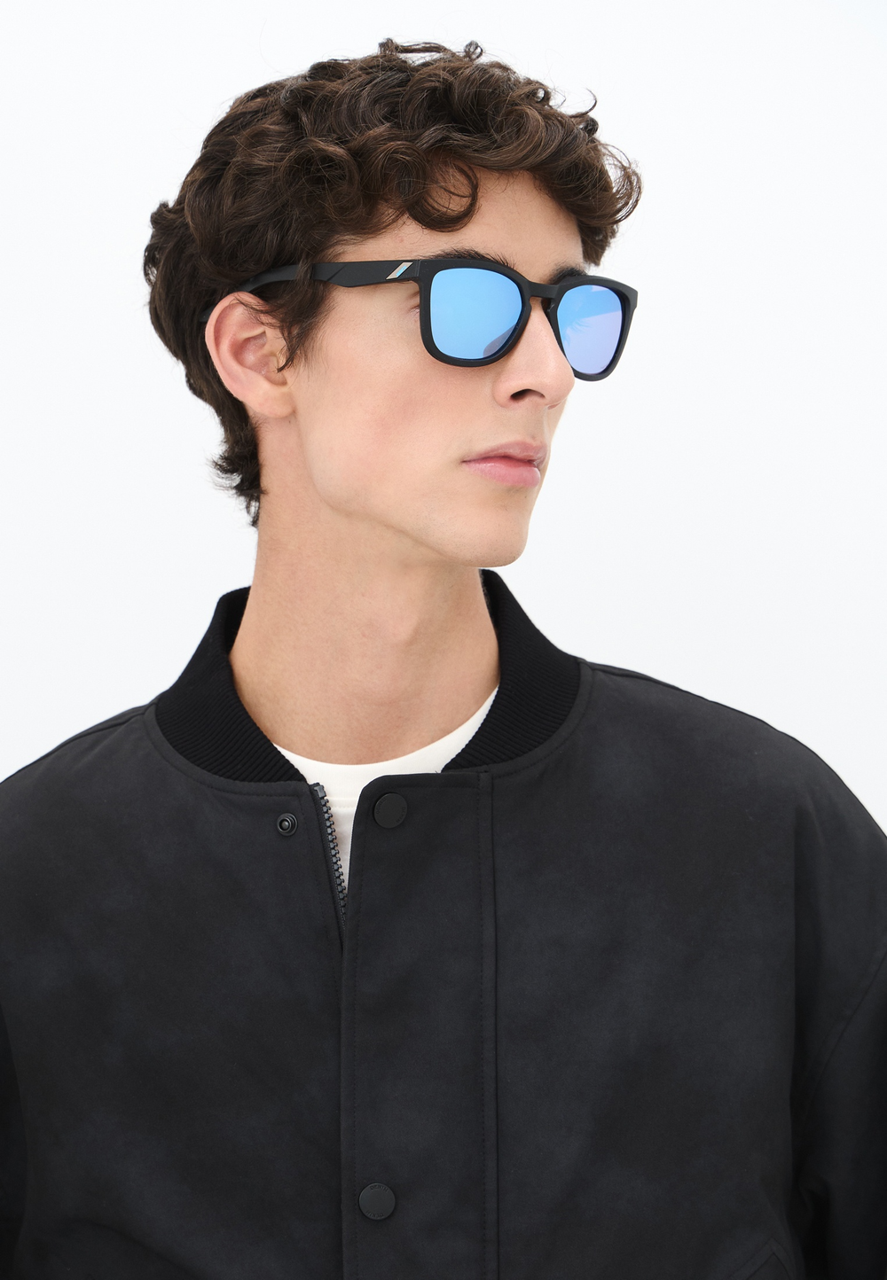 Спортивные очки 100% HUDSON - Matte Black - HiPER Blue Multilayer Mirror Lens
