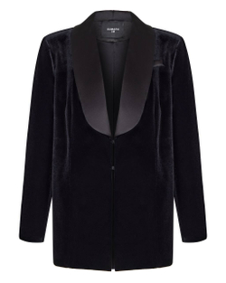 Жакет из бархата прямого кроя