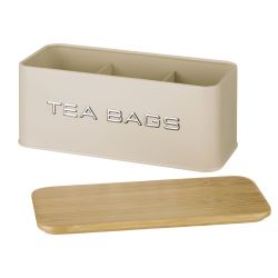 БАНКА AGNESS ДЛЯ ЧАЙНЫХ ПАКЕТИКОВ, 20,5Х9Х8 СМ, ЦВЕТ: IVORY