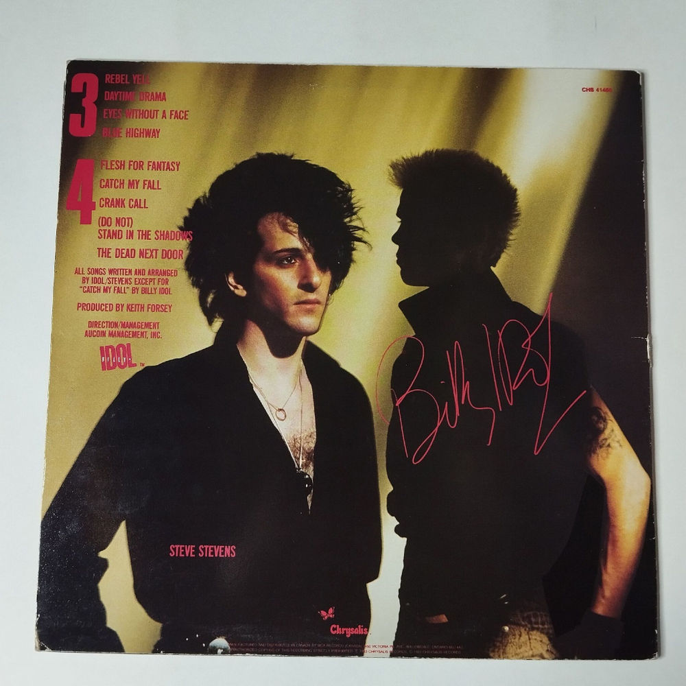 Винтажная виниловая пластинка LP Billy Idol Rebel Yell (Canada 1983)