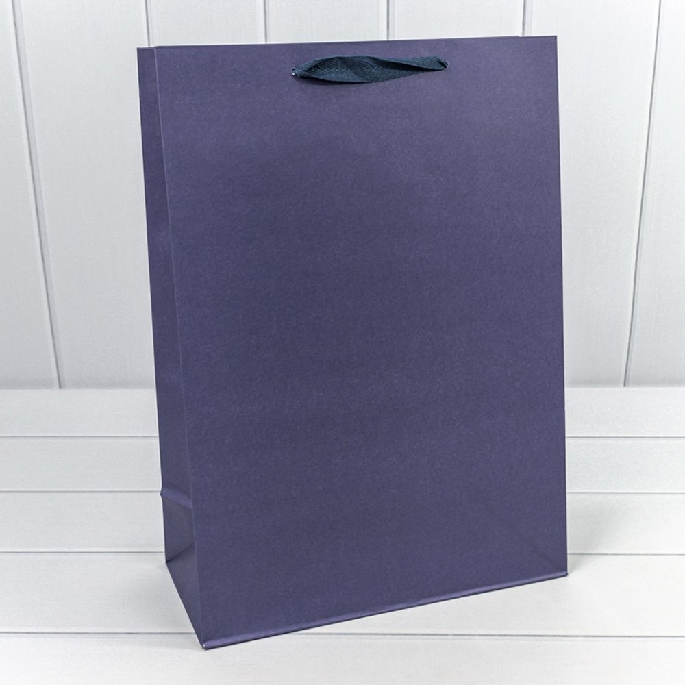 Пакет подарочный 32х45х15см "Люкс" (Синий, Крафт)