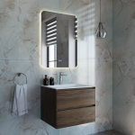 Тумба под раковину Vincea Luka 600 подвесная, 2 выкатных ящика soft-close, С.Oak