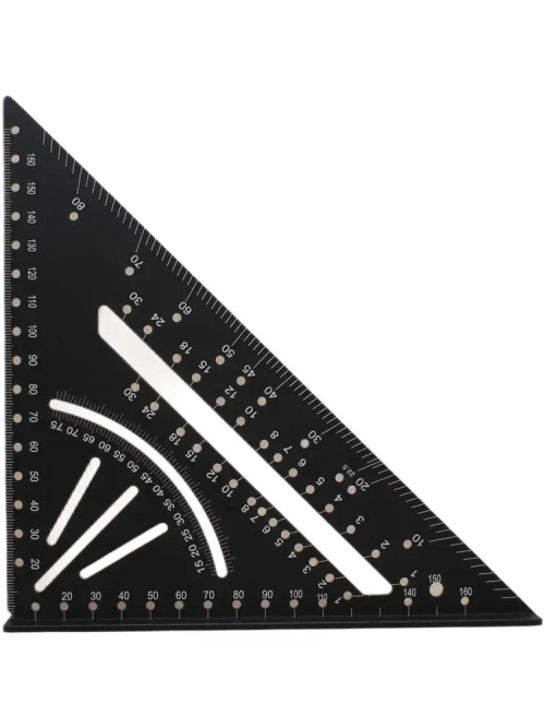 Линейка угольник Свенсона 180 мм черный, алюминий