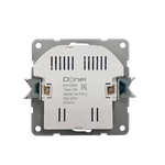 Механизм розетки Schuko 16А 250 В~ с зарядным устройством USB A+C, 5V/4A, мощность 20W, серия DA