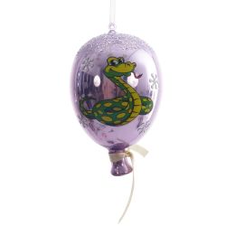 GAEM Украшение новогоднее "Шарик со змейкой", L7 W7 H11 см, 2в.