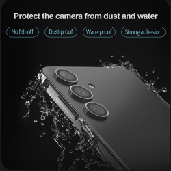Защитное закаленное стекло (3шт) от Nillkin на камеру смартфона Samsung Galaxy S24, серия CLRFilm Camera Tempered Glass