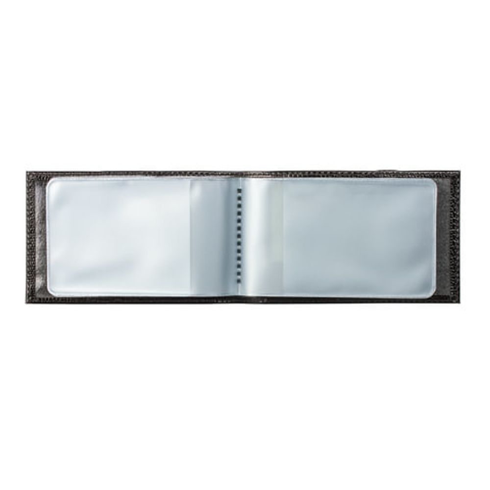 Визитница карманная BEFLER "Ящерица", на 40 визитных карт, натуральная кожа, тиснение, черная, V.30.-3