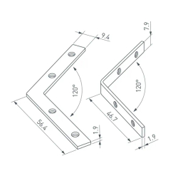 Соединитель профиля LINE-6070-120 Set (Arlight, Металл) 056818