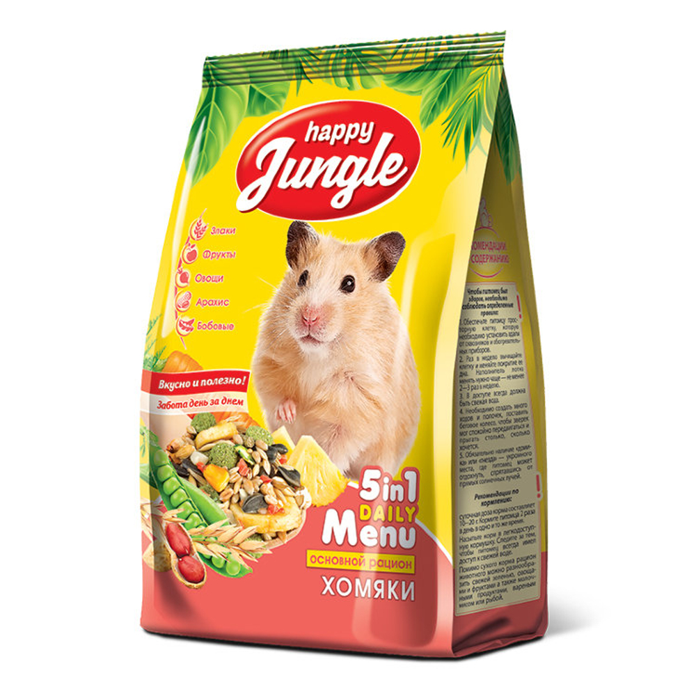 HAPPY JUNGLE Корм для хомяков 0,4 кг