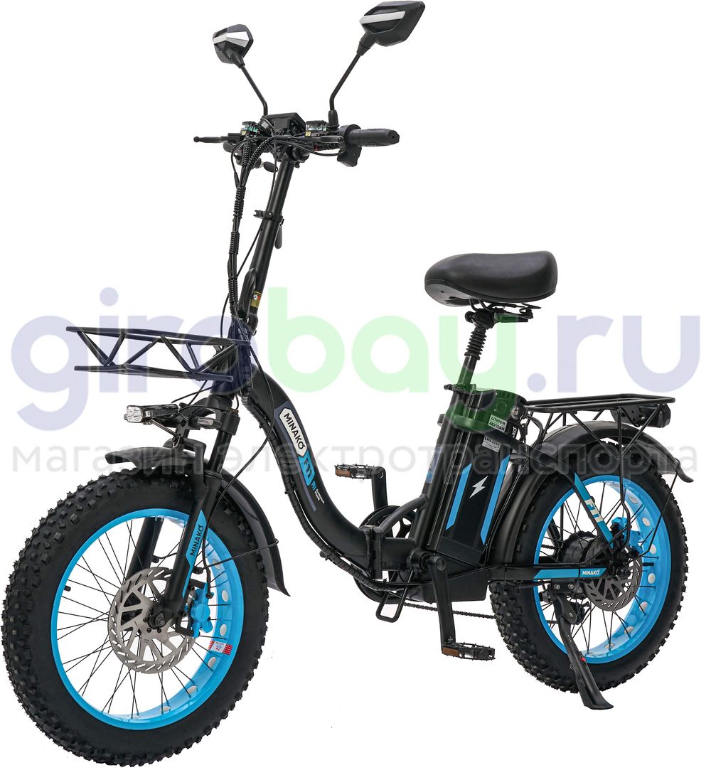 Электровелосипед Minako F10 Pro (48V/20Ah) - Синий обод фото №1