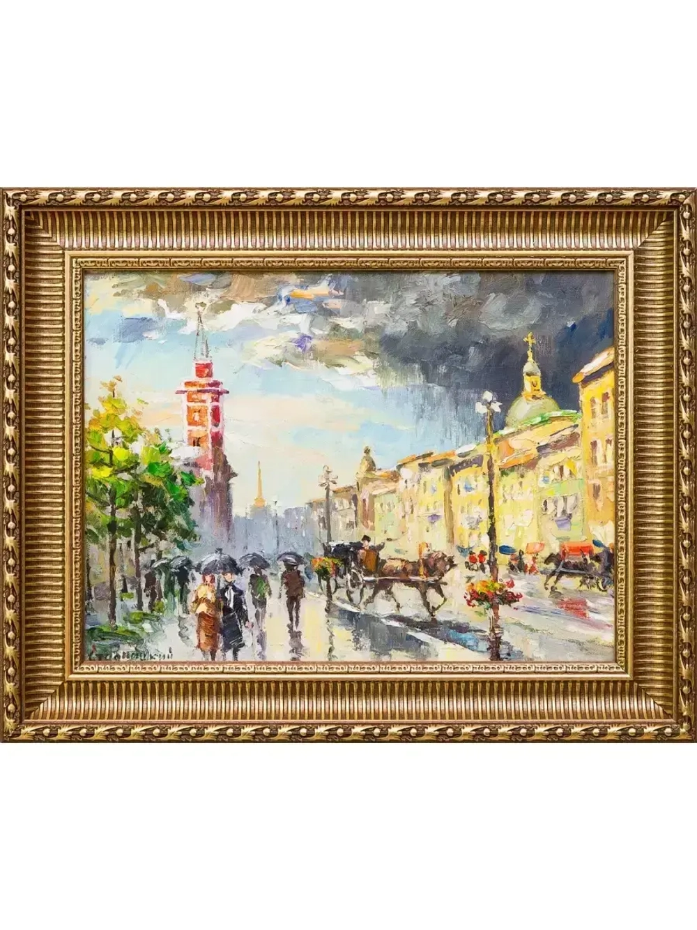 Картина маслом После дождя Стадницкий