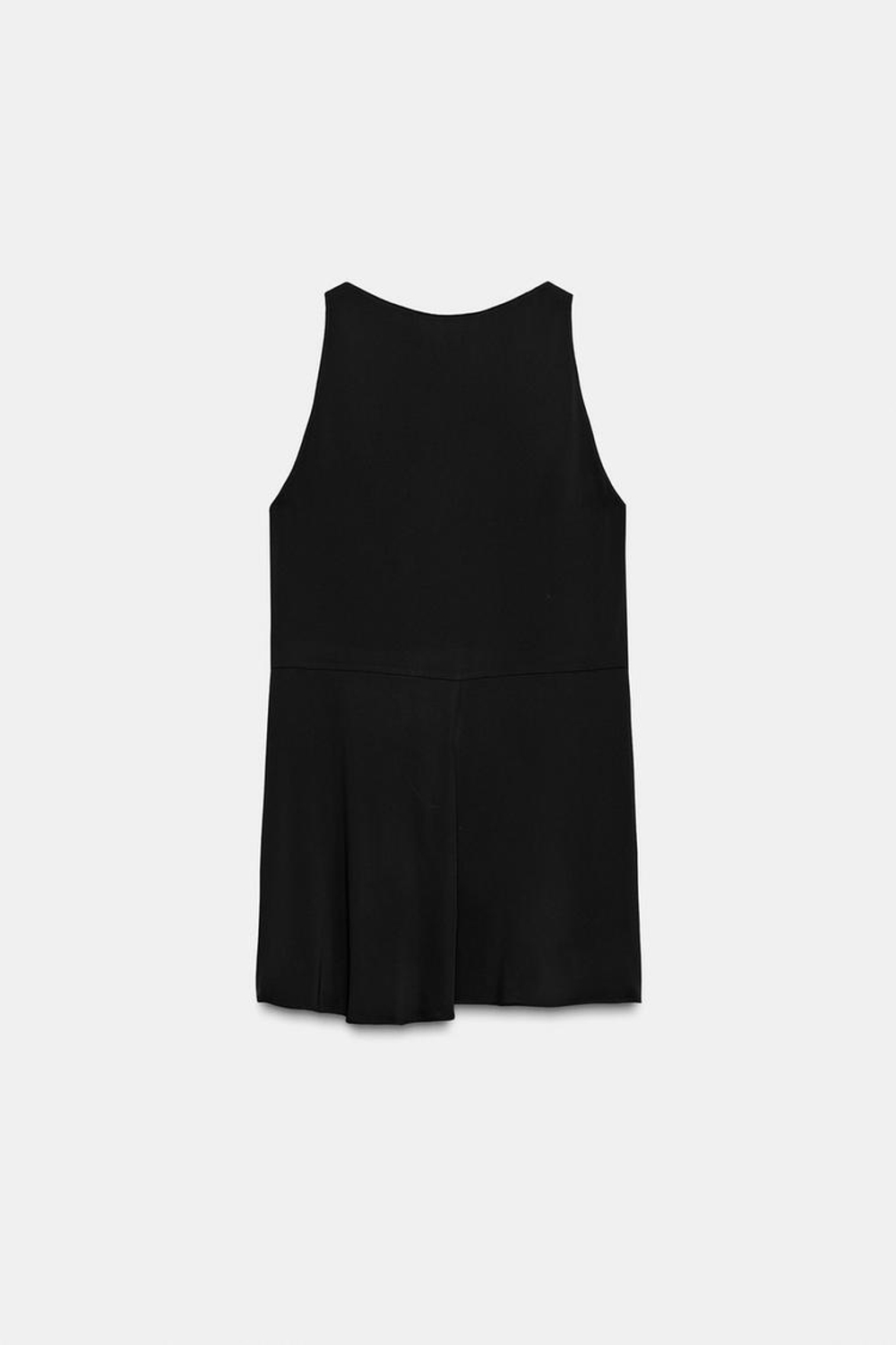 ZARA ТОП АСИММЕТРИЧНОГО КРОЯ — ZW COLLECTION, ЧЕРНЫЙ