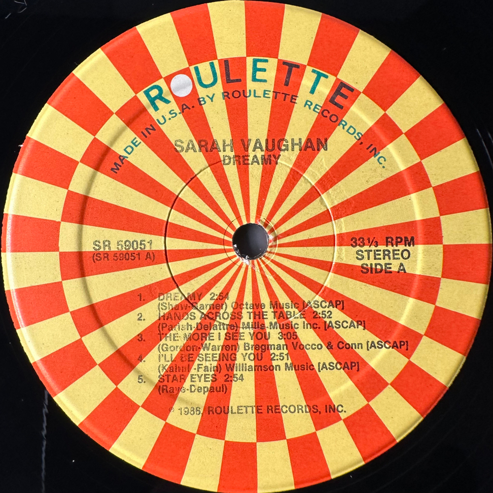 Sarah Vaughan ‎– Dreamy (США 1988г.)