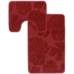 Комплект ковриков для ванной и туалета My Crystal серия Gold 40*50см, 50*80см бордовый