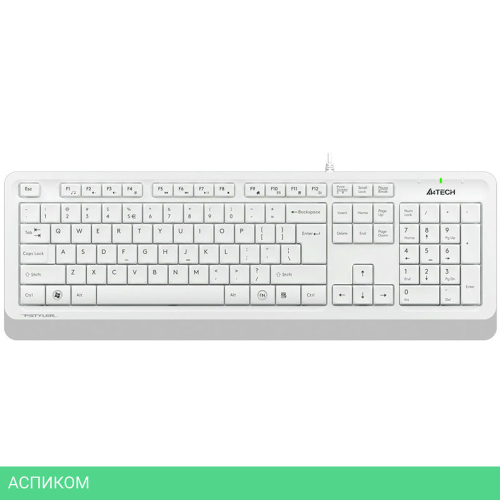 Клавиатура A4Tech Fstyler белый/серый (FK10)