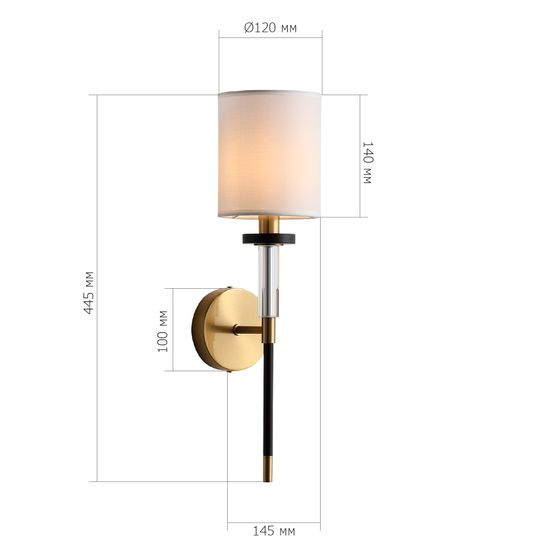 SL1404.301.01 Светильник настенный ST-Luce Латунь/Прозрачный E14*1 40W VERITAS