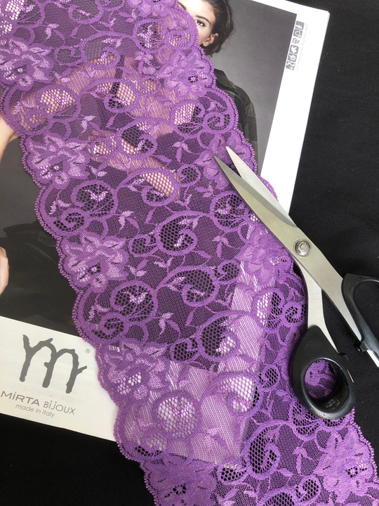 Кружево сиреневый, 16см стрейч, IFS