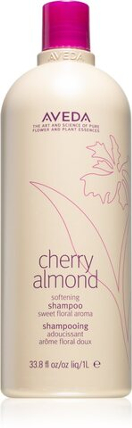 Aveda Cherry Almond Softening Shampoo - питательный шампунь для придания блеска и смягчения волос /   1000  ml  / GTIN 018084997451