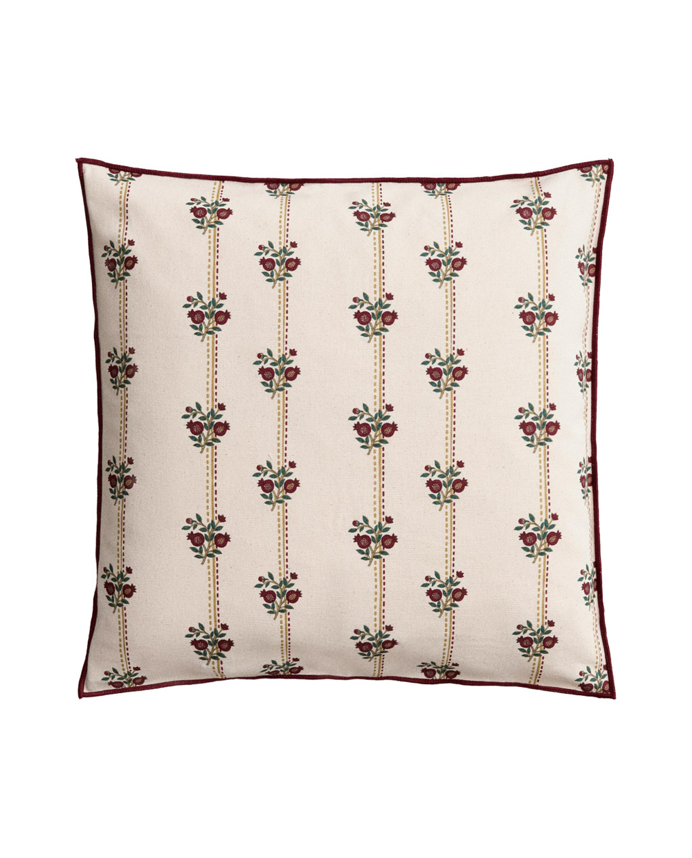 Zara Home наволочка декоративная из хлопка, экрю, в полоску, 45x45 см