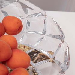 Фруктовница Черепаха Бронза со стеклянной чашей