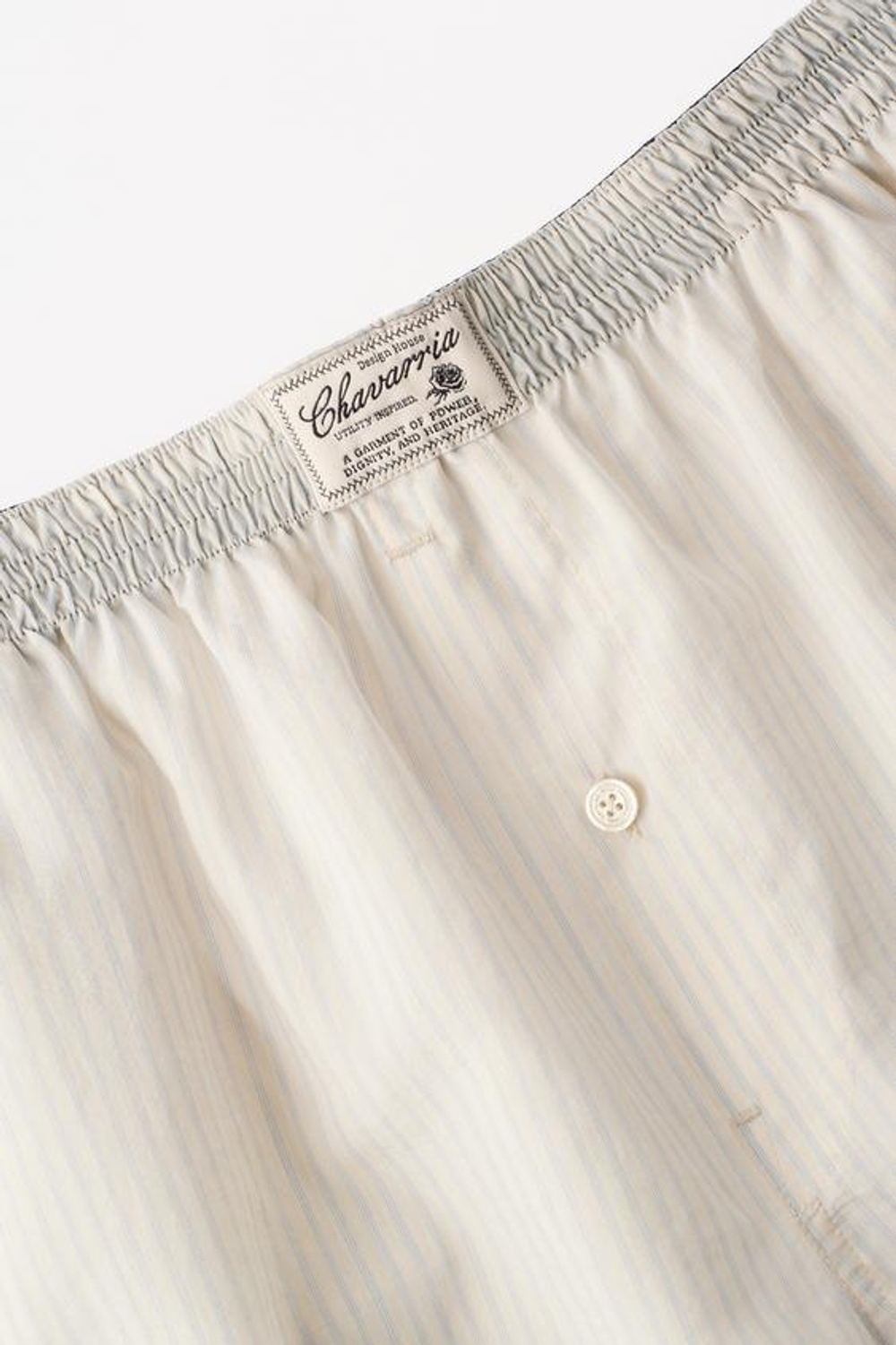 ZARA X WILLY CHAVARRIA ТРУСЫ-БОКСЕРЫ В ПОЛОСКУ, ЭКРЮ