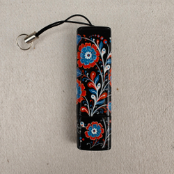 Флешка USB в футляре с ручной росписью "Цветы России"