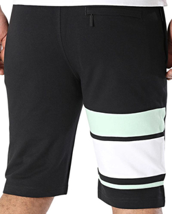 Теннисные шорты Sergio Tacchini Arpa Fleece Bermuda - black/beige