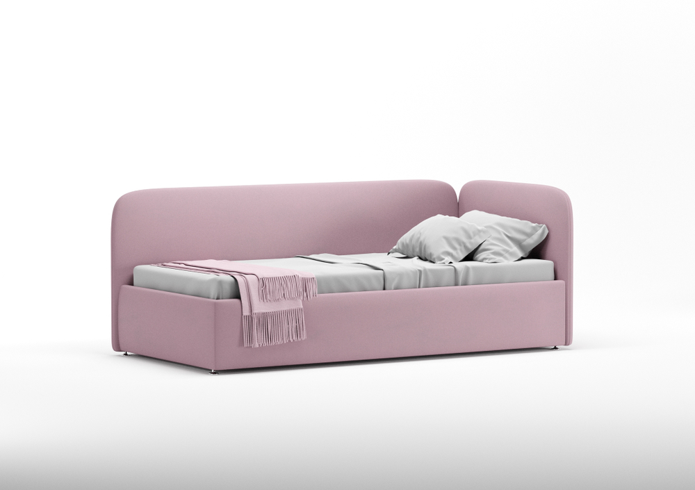 Мягкая односпальная кровать "Бормио" с подъемным механизмом