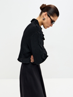 Кардиган FUTMI с хаотичными застежками черный