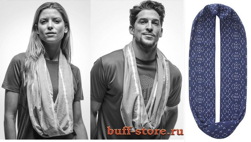 Шарф-снуд-хомут из хлопка Buff Stich Denim Фото 1