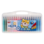 Фломастеры "Корги" в чемоданчике 36 цветов трехгранные смываемые