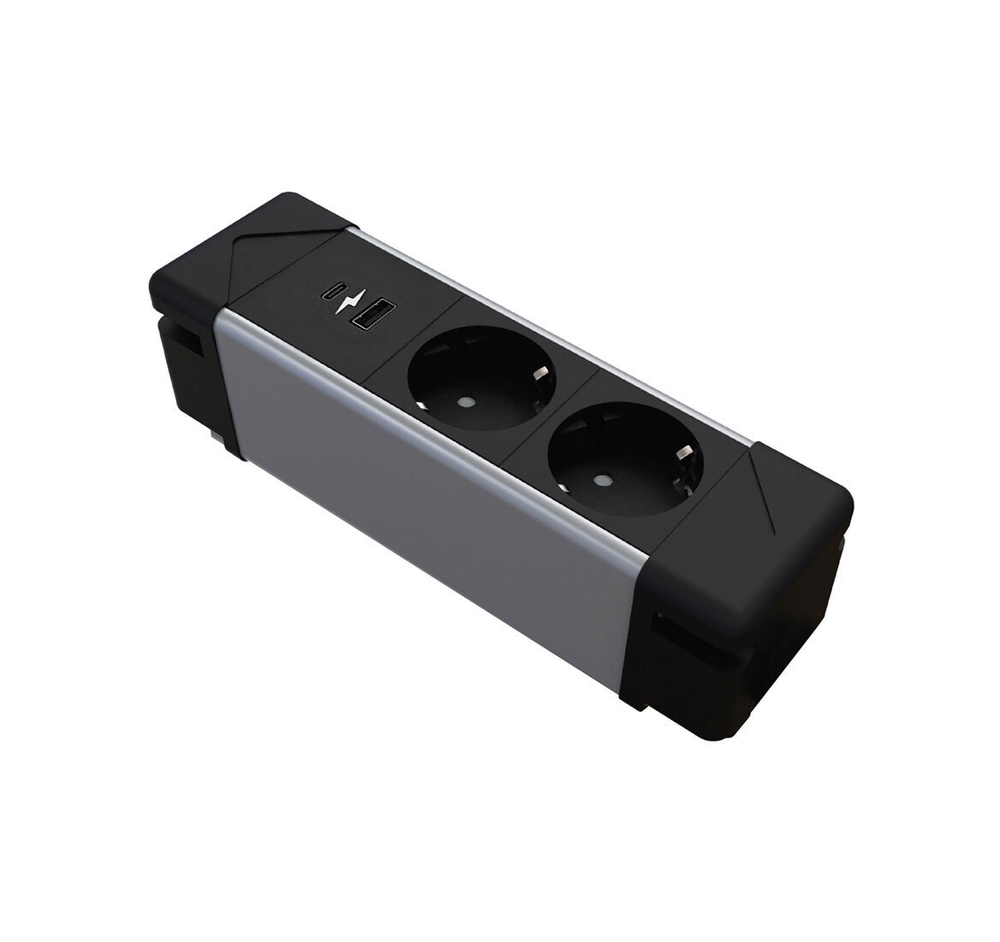Under Desk 2P+2USB A+C ЧЕРНЫЙ