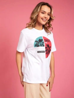 Футболка с принтом california надпись калифорния