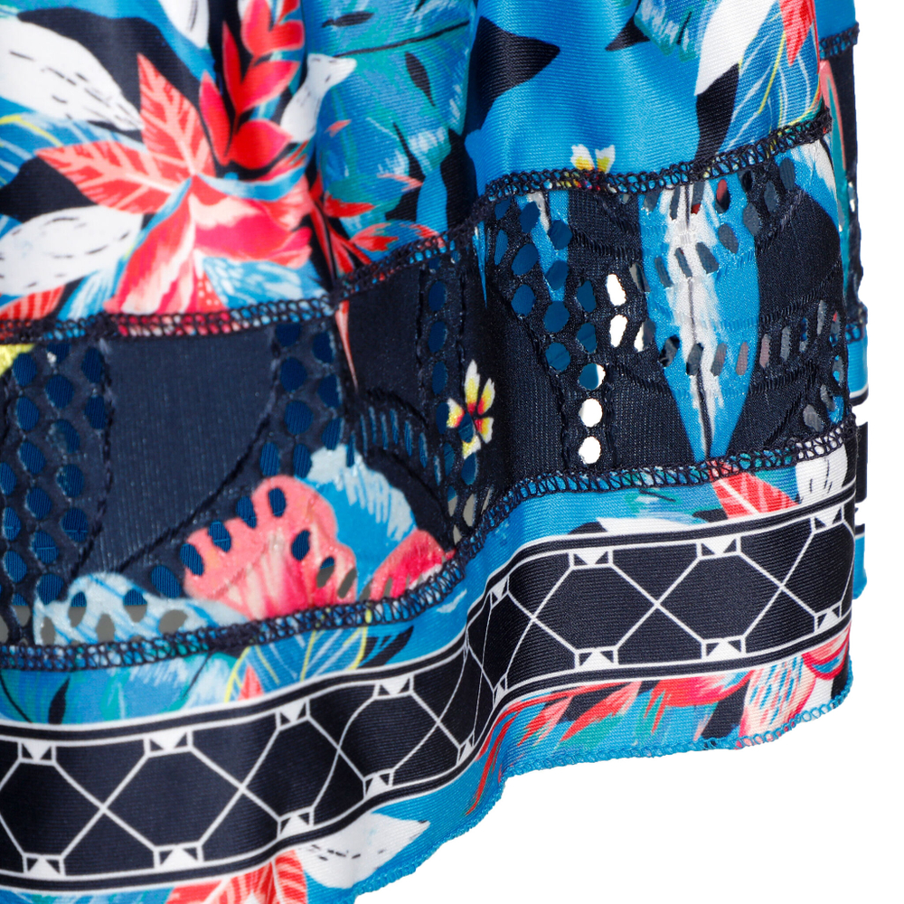 Женская теннисная юбка Lucky in Love Long Beach Bound Smocked Skirt Women - Blue, Multicoloured