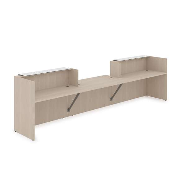 1КРС-КЛ.009.1 Комплект Ресепшн с фартуком HPL (4232*901*1149) (с подсветкой)