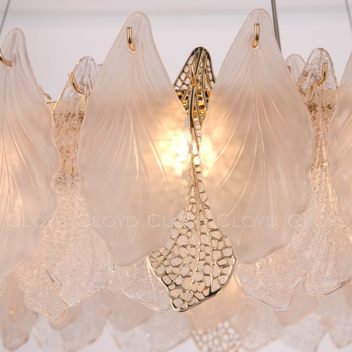 Люстра Cloyd SENEGAL-B C18 / Ø80 см - с золотыми листьями - золото (арт.11172)